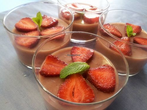 Strawberry mousse at Baratza Kafea in Pamplona