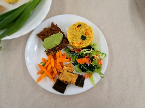 One Macrobiotic dish of the day.
We change the menu everyday.
Gluten free option. at Baratza Kafea in Pamplona