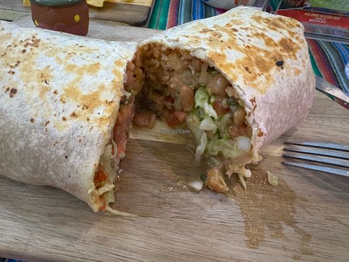 Veggie Burrito at Mas Amor in Chico