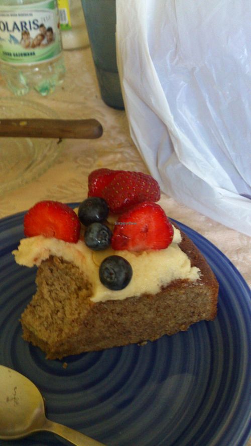 Carrot cake at Dolce and Vegan in Warsaw