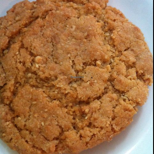 delicious peanut butter cookie at Dolce and Vegan in Warsaw