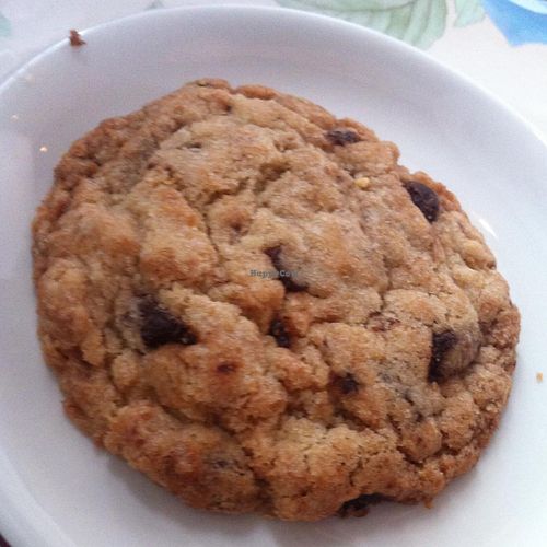 amazing dark chocolate chip cookie at Dolce and Vegan in Warsaw