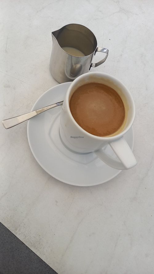 Cafe crème with oat milk at Café Monbachtal | Bad Liebenzell in Baden-württemberg