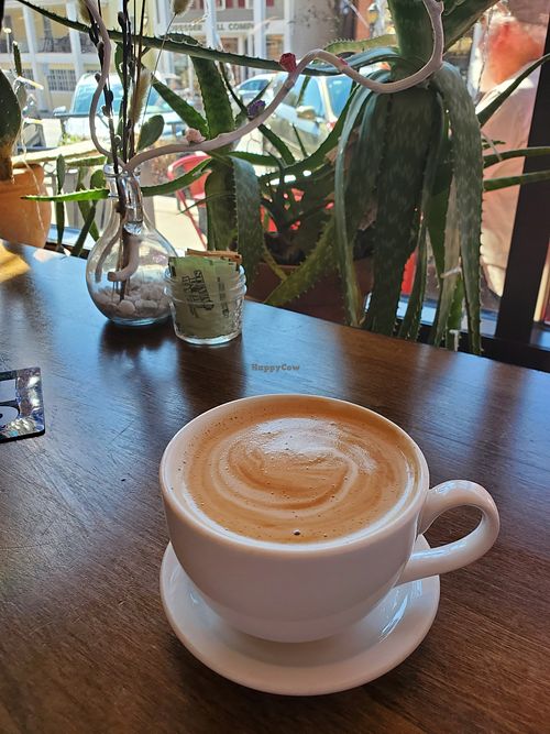Lavender Latte at Starving Artist Creperie and Cafe in Lee