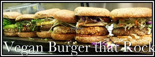 Handcrafted burgers made with Iss' Magic Mixes oatmeal mixes &  served on a sprouted grain bun at Iss' Magic Mixes Oatmeal Cafe in Mesa