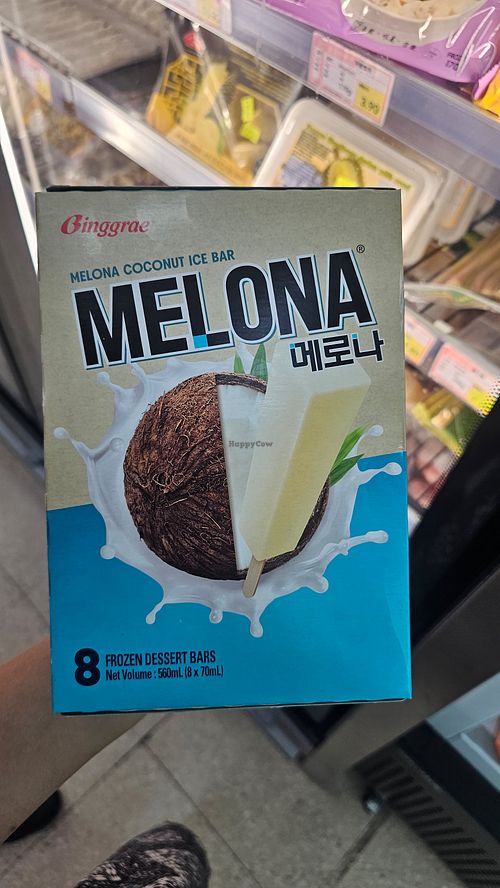 Vegan melon ice cream at Asian Food Market in Nicosia