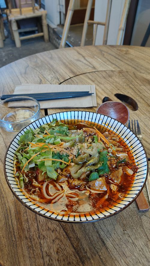 Soupe de nouilles au tofu Mapo at MULAN Nouilles BAR - 木蘭 in Paris