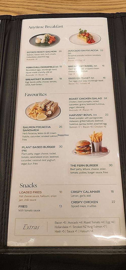 Menu August 2025 at CHC - Fern & Co. in Christchurch