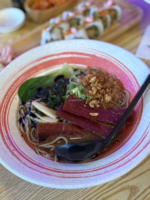 Black garlic ramen with tofu   at Maki & Ramen in Leicester