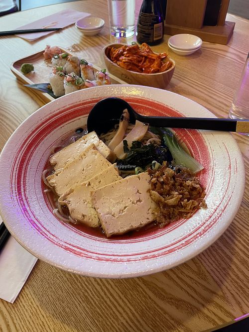 Black garlic ramen with tofu   at Maki & Ramen in Leicester