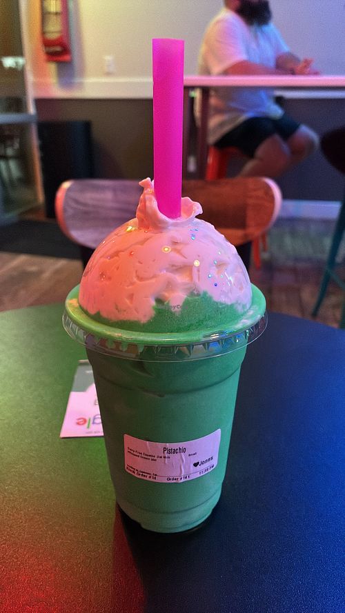 Pistachio shake   at Jones Shakes in Pensacola