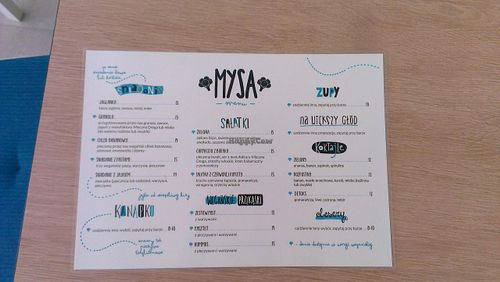 Mysa menu
 at Mysa in Warsaw