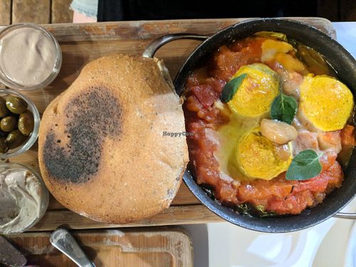 Shakshuka - not my favorite dish at Anastasia in Tel Aviv