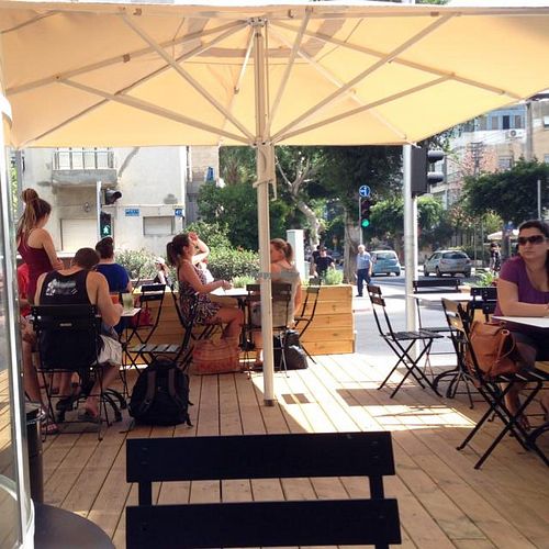 Outside at Anastasia in Tel Aviv