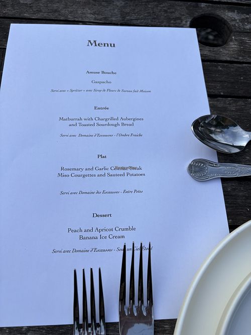 Full menu 35€ per person  at Ostalón de Sénégats  in Occitanie