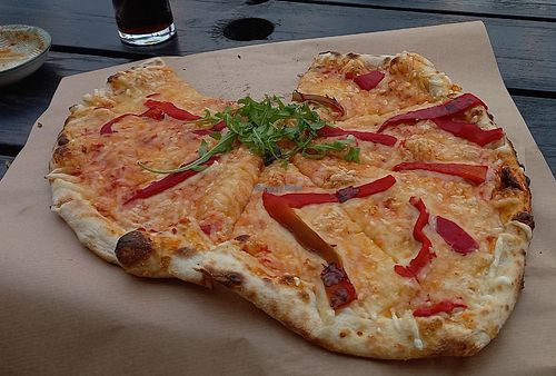Delicious vegan pizza, photo doesn't really do it justice!! at Nottage Bar and Restaurant in Cork