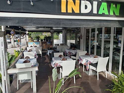 Outside seating at Taste of India in Mallorca