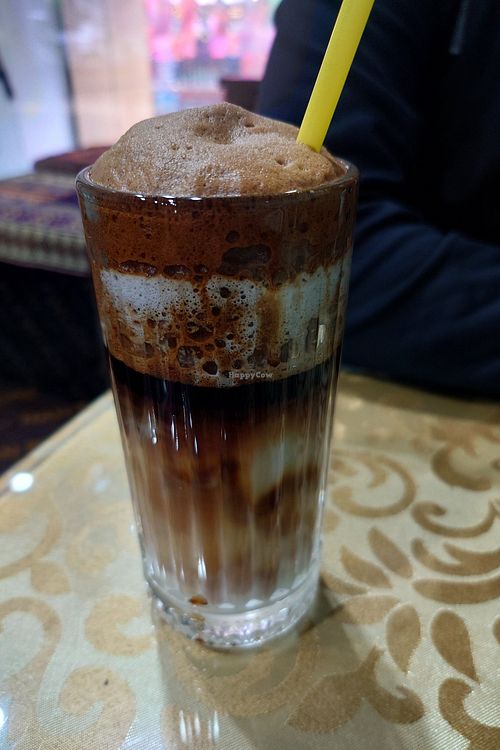 Coconut coffee at Autumn Sapa Vegan and Vegetarian Restaurant in Lao Cai