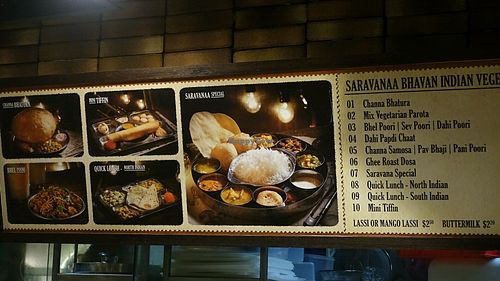 menu at Saravana Bhavan - Jurong East in West Singapore