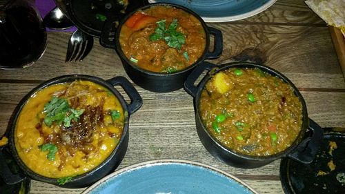 Tarka Dal, Aubergine Bharter & Paneer Jaipuri at Usha's - Indian Street Food in Glasgow