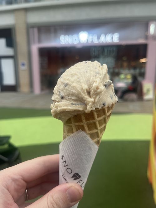 Vegan chocolate, peanut and caramel gelato  at Snowflake Gelato in Oxford