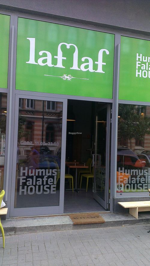 Outside at Laflaf in Warsaw