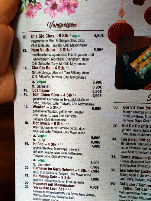 Starters  at Hoi an in Baden-württemberg