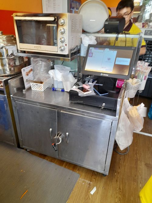 Inside is cramped and very small at Bánh Mì Chay Khôi in Ho Chi Minh City