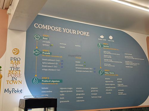 Menu at MyPoke Brussels Central in Bruxelles