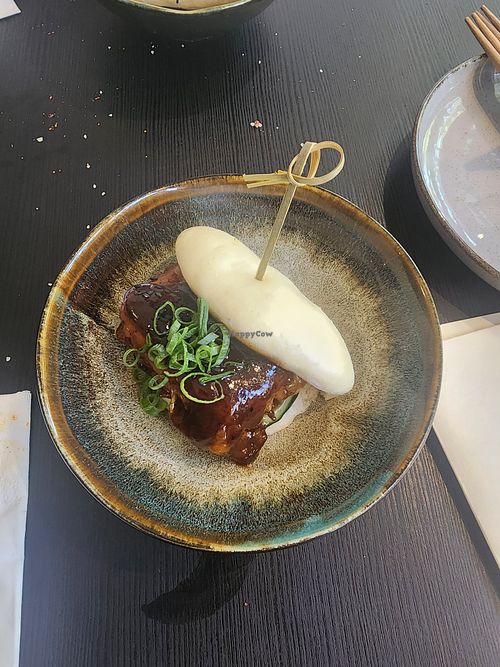 Truffle glazed tofu bao at Baba San in Belgrade