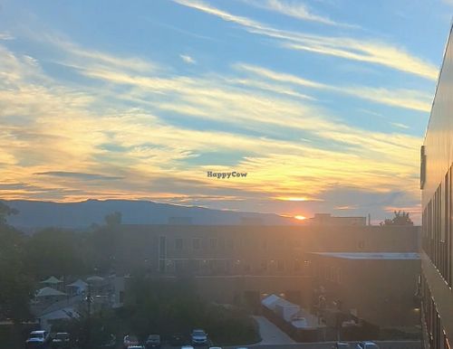 Patio sunset view at Devil's Kitchen in Grand Junction
