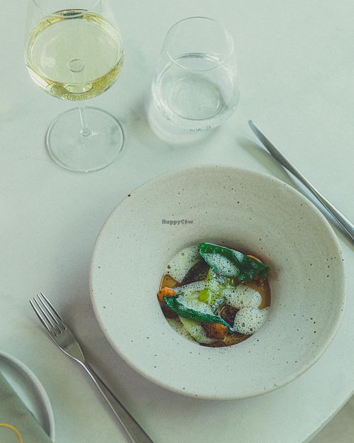 Hispi Cabbage, Chanterelle, Beer and Onion (Ve) £17
 at House of George W Davies in Broadway