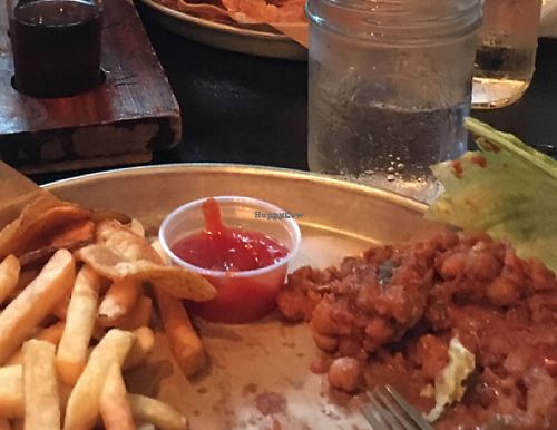 chickpea bbq and mushroom burger  at Against the Grain in Louisville