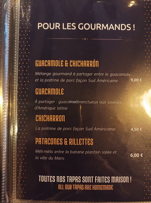 Menu1 at L'Hatitude in Pays De La Loire