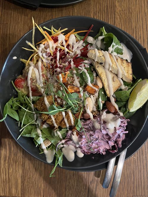 Vegan bowl  at Vsedobro. in Ljubljana