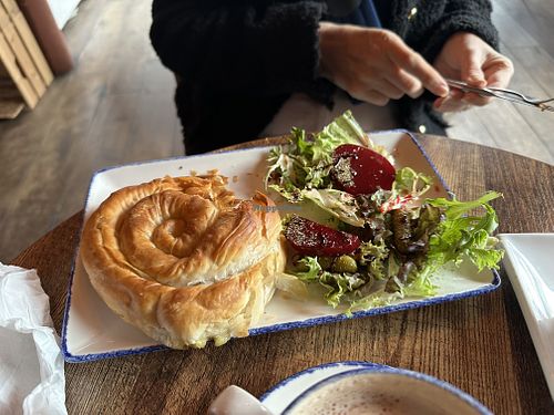Potato Borek and tasty beetroot side saladd  at Sisorti Coffee & Bakery in Edinburgh