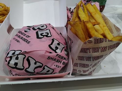 Vegan Club with fries at HYPE SANT ANDREU in Catalunya