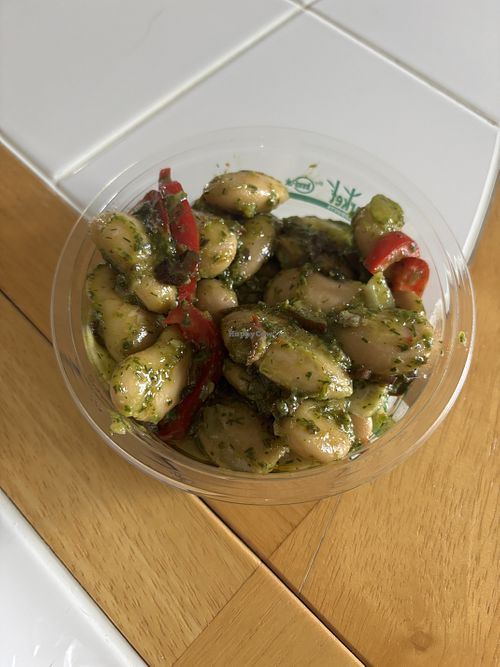 marinated gigante beans  at Tall Trees Cafe in Ferndale