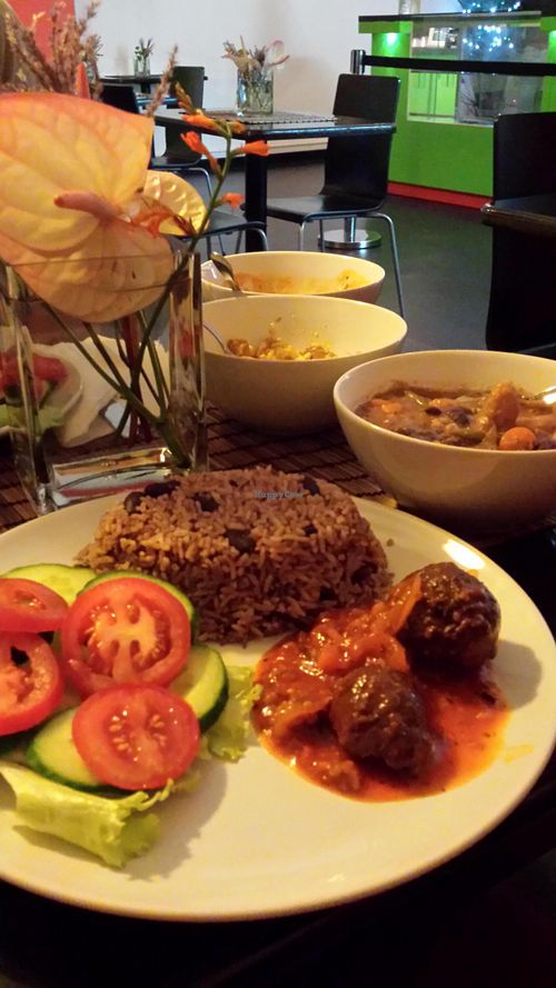 vegeballs and ital stew at Fi Real in Bristol