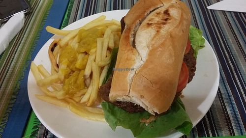 Seitan sandwich at Konu Bar in Buenos Aires