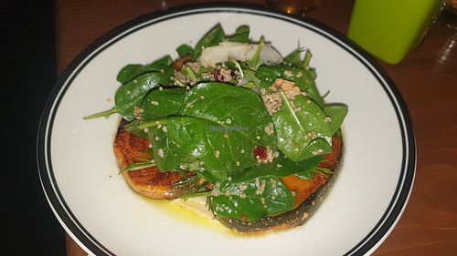 Vegan pumpkin salad - nice fresh flavours at Yack Hotel in Yackandandah