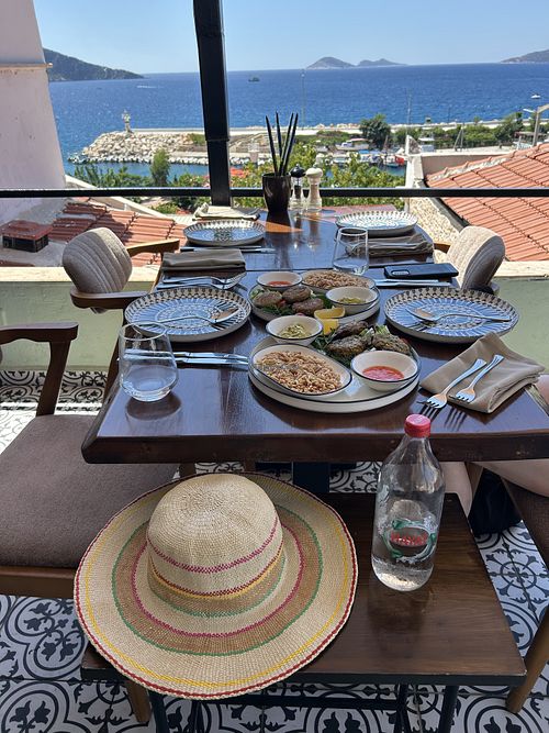 Two fully vegan dishes   at The Leaves Terrace Restaurant in Antalya