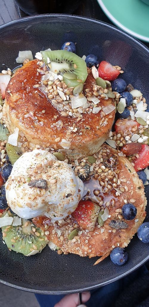 Pancakes at Dad and Dave's Cafe in Yarraville