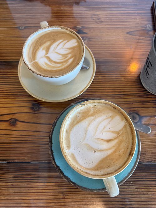 Oat caramel latte  at Slow Rise Bakery in Horsforth