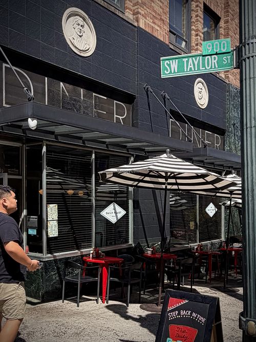 Lots of outside seating in nice weather only    at The Daily Feast PDX  in Portland