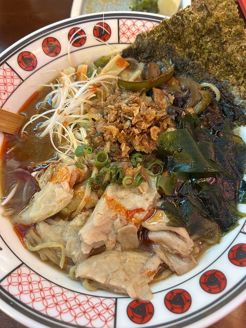 Miso ramen with vegetables and vegan chicken   at Buga Ramen Rossio in Lisboa