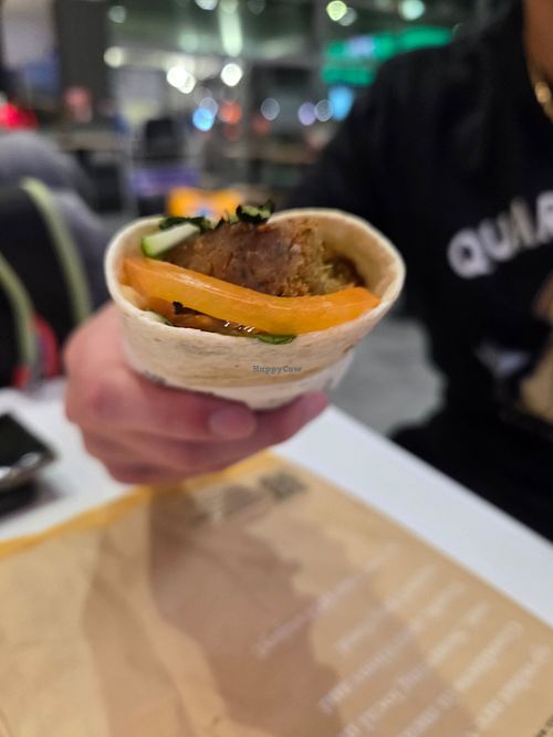 Falafel sandwich at Soul Origin Auckland Domestic Airport in Auckland