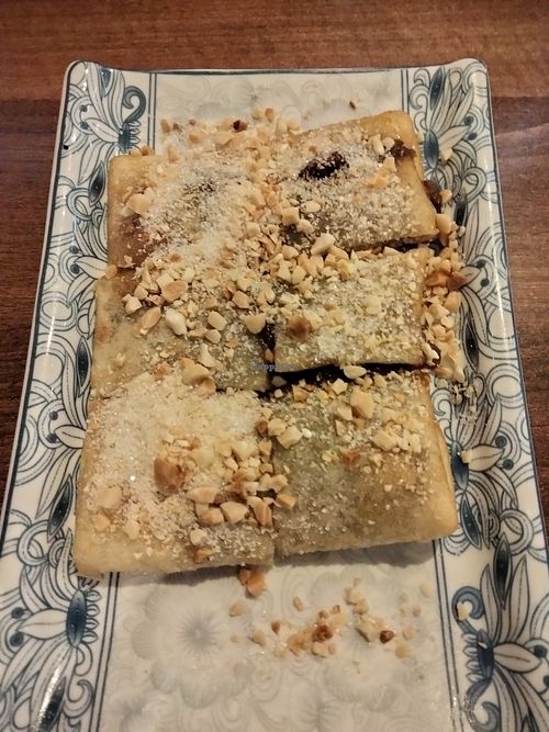 Red bean pancake at Lotus Plant Based Kitchen in Manchester