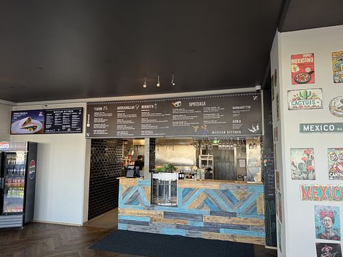 Menu and counter  at El Gringo in Reykjavik