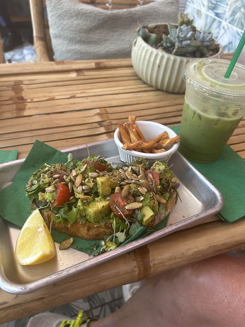 Avocado toastt  at Little Hawaii Smoothie Bar in Santa Monica